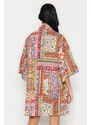 Trendyol Ethnic Pattern Mini Woven 100% Cotton Kimono & Kaftan