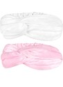 Kosmetická čelenka GloryStyles - růžová+bílá