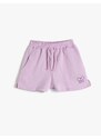 Koton Shorts with Tie Waist Elastic Pocket, Butterfly Print Detailed.