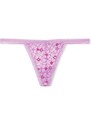 Victoria's Secret růžové krajkové tanga kalhotky Floral Lace V-string Panty