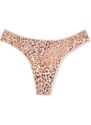 Victoria's Secret hnědé bavlněné tanga kalhotky Cotton Thong Panty