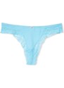 Victoria's Secret modré bavlněné tanga kalhotky Cotton Thong Panty