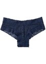 Victoria's Secret tmavě modré krajkové brazilky Lacie Cheeky Panty