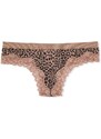 Victoria's Secret leopardí bezešvé krajkové tanga kalhotky Seamless Rib Thong Panty