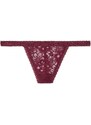 Victoria's Secret vínové krajkové tanga kalhotky Lacie V-String Panty