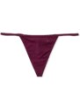Victoria's Secret vínové strečové bavlněné tanga kalhotky Stretch Cotton V-String Panty