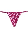 Victoria's Secret tmavě růžové strečové bavlněné tanga kalhotky Stretch Cotton V-String Panty