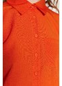 Trendyol Orange Basic Woven Cotton Shirt with Pocket