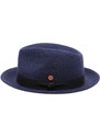 Modrý crushable (nemačkavý) letní klobouk Trilby - Mayser Maleo, UV faktor 80