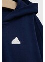 Dětská mikina adidas U FI 3S FZ tmavomodrá barva, s kapucí, s aplikací
