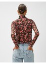 Koton Crop Floral See-through T-Shirt