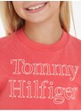 Tmavě růžové holčičí tričko Tommy Hilfiger - Holky