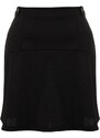 Trendyol Curve Black Knitted Skirt With Button Detailed Ruffles