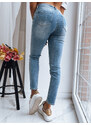 BASIC SVĚTLÉ SKINNY DŽÍNY MOVE ON Denim vzor