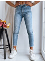 BASIC SVĚTLE MODRÉ DÁMSKÉ SKINNY DŽÍNY STAY STYLE Denim vzor