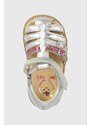 Dětské kožené sandály Shoo Pom stříbrná barva