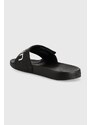 Pantofle Calvin Klein ADJ POOL SLIDE PU pánské, černá barva, HM0HM00957