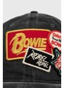 Bavlněná baseballová čepice American Needle David Bowie šedá barva, s aplikací