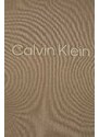 Tepláková mikina Calvin Klein Performance Essentials hnědá barva, s kapucí