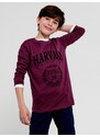 Sinsay - Tričko s dlouhými rukávy Harvard - světle fialová