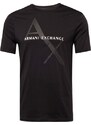 ARMANI EXCHANGE Tričko černá / bílá