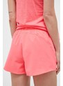 Tréninkové šortky Under Armour Flex růžová barva, hladké, high waist, 1376935