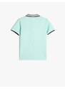 Koton Polo T-Shirt Short Sleeve Buttoned Embroidered Detail Cotton