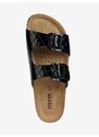 Černé dámské kožené pantofle Geox - Dámské