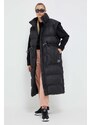 Bunda adidas by Stella McCartney dámská, černá barva, zimní, oversize, HR4481