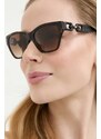 Sluneční brýle Emporio Armani dámské, hnědá barva