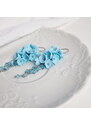 Mairi Guiliane - květinové náušnice v pomněnkové modré