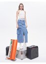 Koton Midi Jeans Cargo Skirt with a Slit Pocket Detail, Normal Waist.