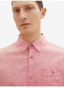 Korálová pánská lněná košile Tom Tailor - Pánské