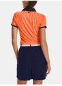 Oranžové dámské vzorované sportovní polo tričko Under Armour UA Playoff WildFields SSPolo