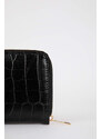 DEFACTO Women's Patterned Faux Leather Wallet