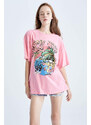 DEFACTO Coool Oversize Fit Printed Short Sleeve T-Shirt