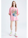 DEFACTO Coool Oversize Fit Printed Short Sleeve T-Shirt