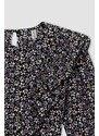 DEFACTO Girls Floral Long Sleeve Dress