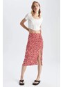 DEFACTO Regular Fit Printed Midi Skirt