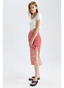 DEFACTO Regular Fit Printed Midi Skirt