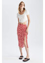 DEFACTO Regular Fit Printed Midi Skirt