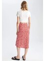 DEFACTO Regular Fit Printed Midi Skirt