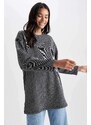 DEFACTO Thin Sweatshirt Fabric Regular Fit Long Sleeve Tunic