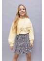 DEFACTO Girl Square Patterned Pleated Skirt