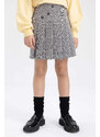 DEFACTO Girl Square Patterned Pleated Skirt