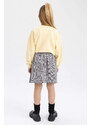 DEFACTO Girl Square Patterned Pleated Skirt