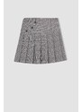 DEFACTO Girl Square Patterned Pleated Skirt