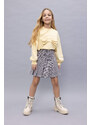 DEFACTO Girl Square Patterned Pleated Skirt