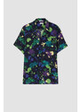 DEFACTO Regular Fit viscose Printed Short Sleeve Shirt