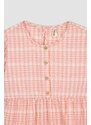 DEFACTO Baby Girls Gingham Short Sleeved Ruffle Dress